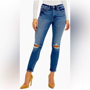 Good American Good Legs High Waist Ankle Skinny Cigarette Jeans